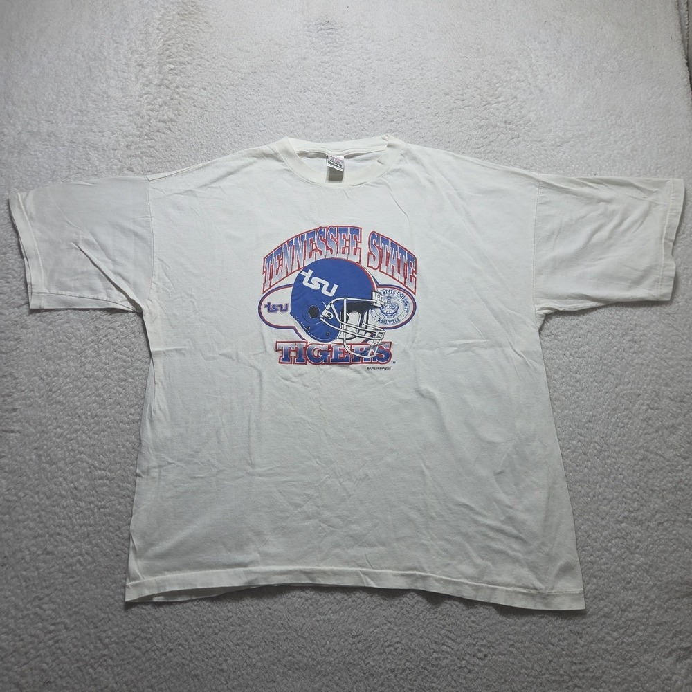 Vintage T-shirt Tennessee State University TSU Football Size 2XL Distressed